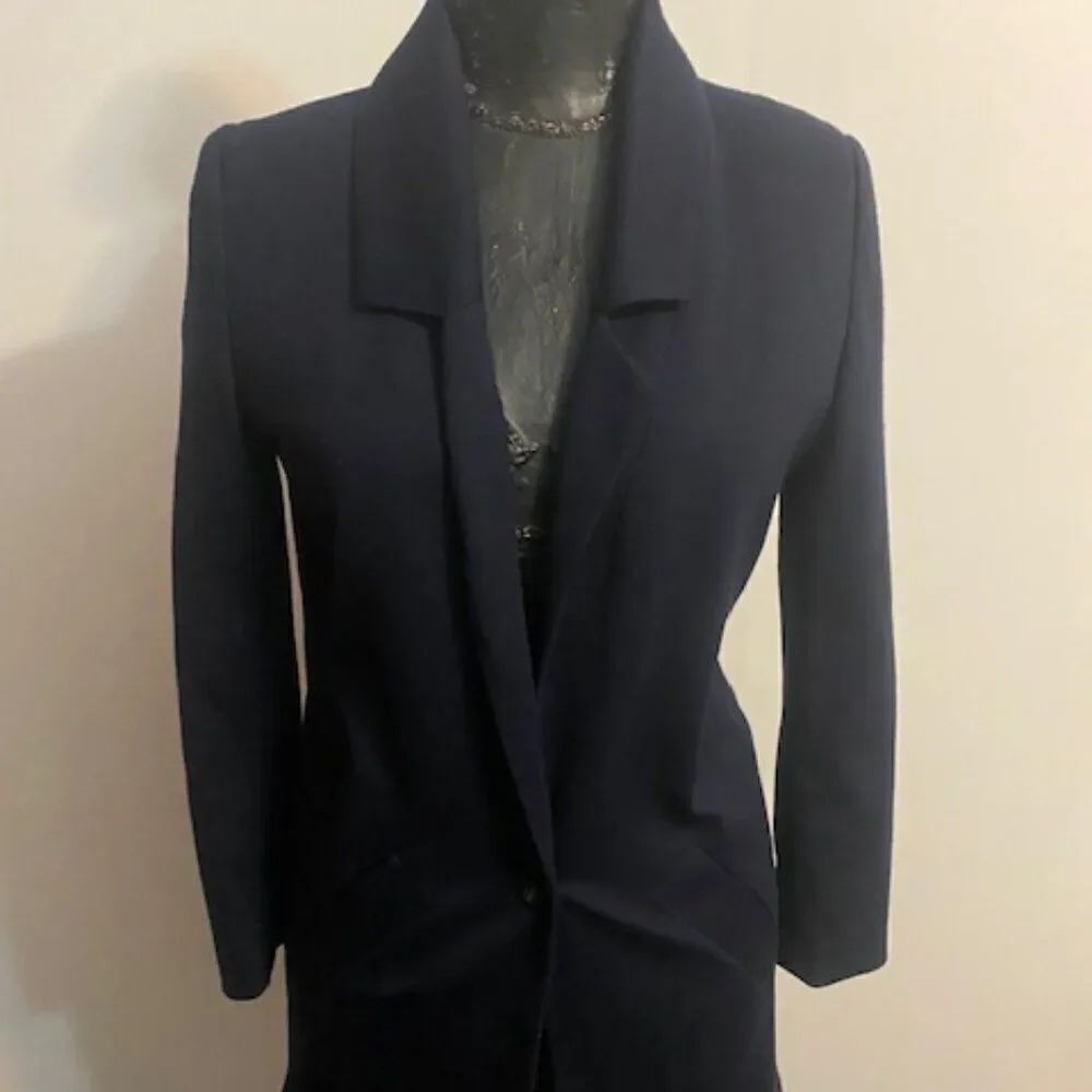 One by Chapter One Navy Blue 1 button jacket, size XS